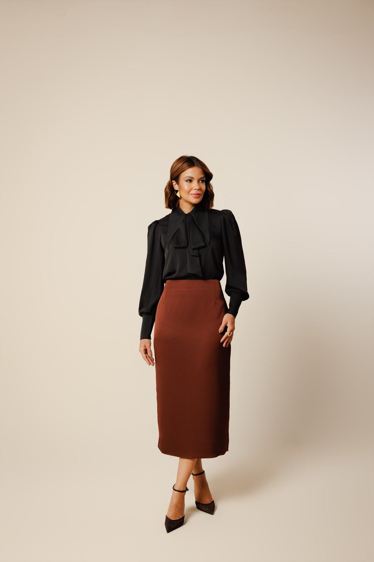 Miriam Elegant Midi Skirt