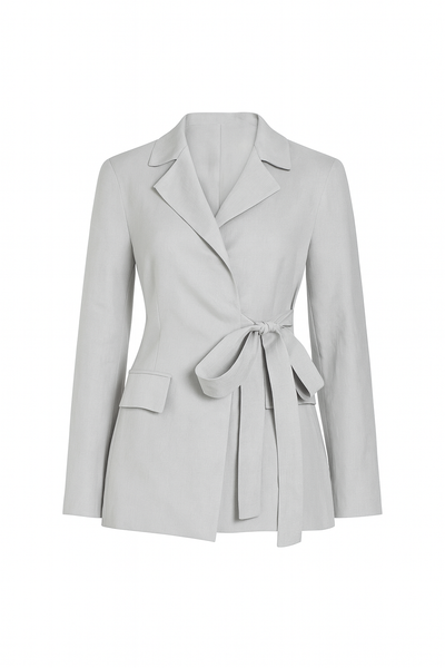 Deborah Linen Belted Blazer