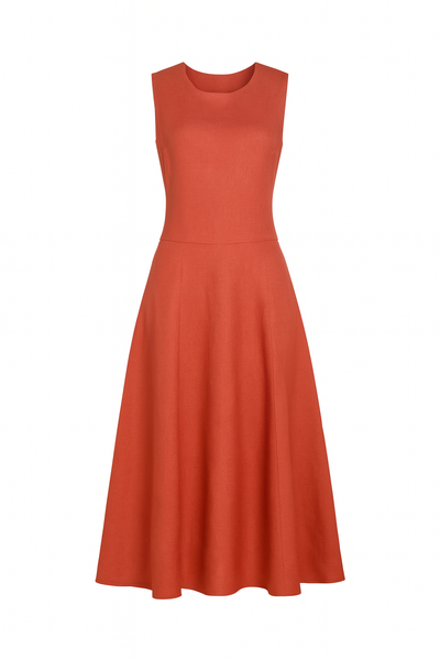Hannah Linen Midi Dress