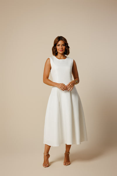Hannah Linen Midi Dress