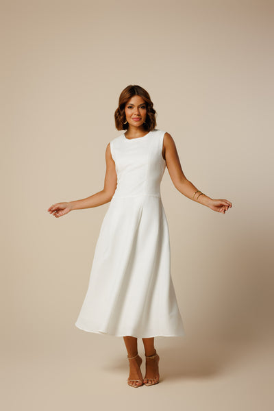 Hannah Linen Midi Dress