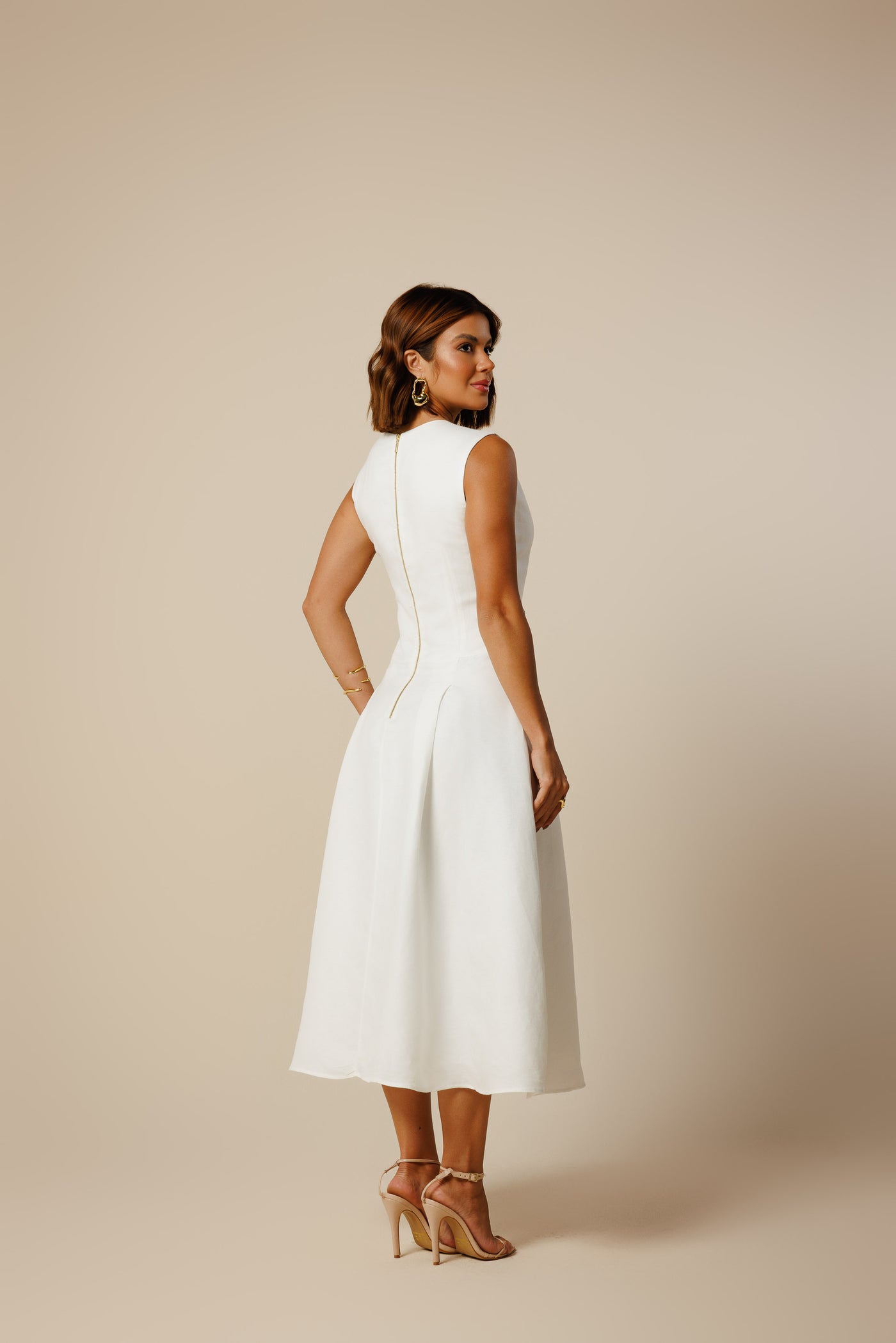 Hannah Linen Midi Dress
