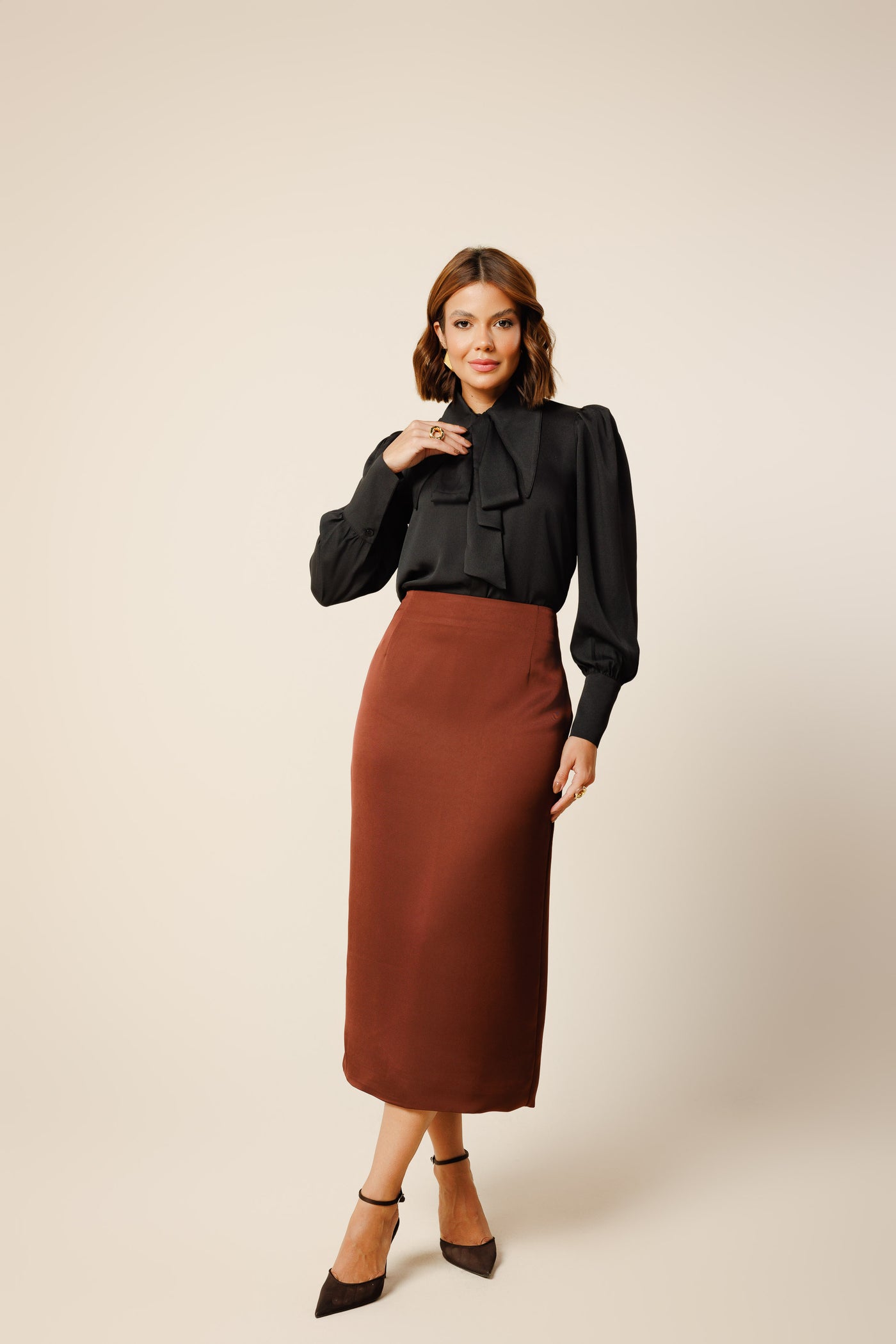 Miriam Elegant Midi Skirt