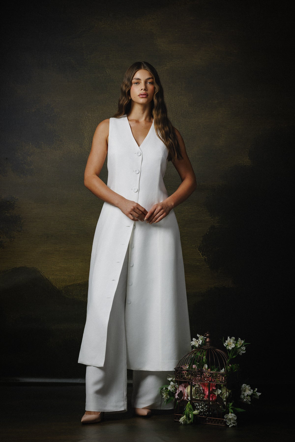 Esther Linen Wide-leg  Trousers