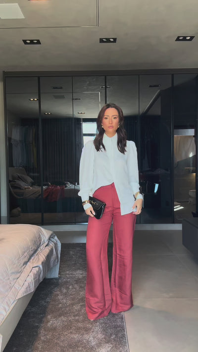 Esther Linen Wide-leg Pants